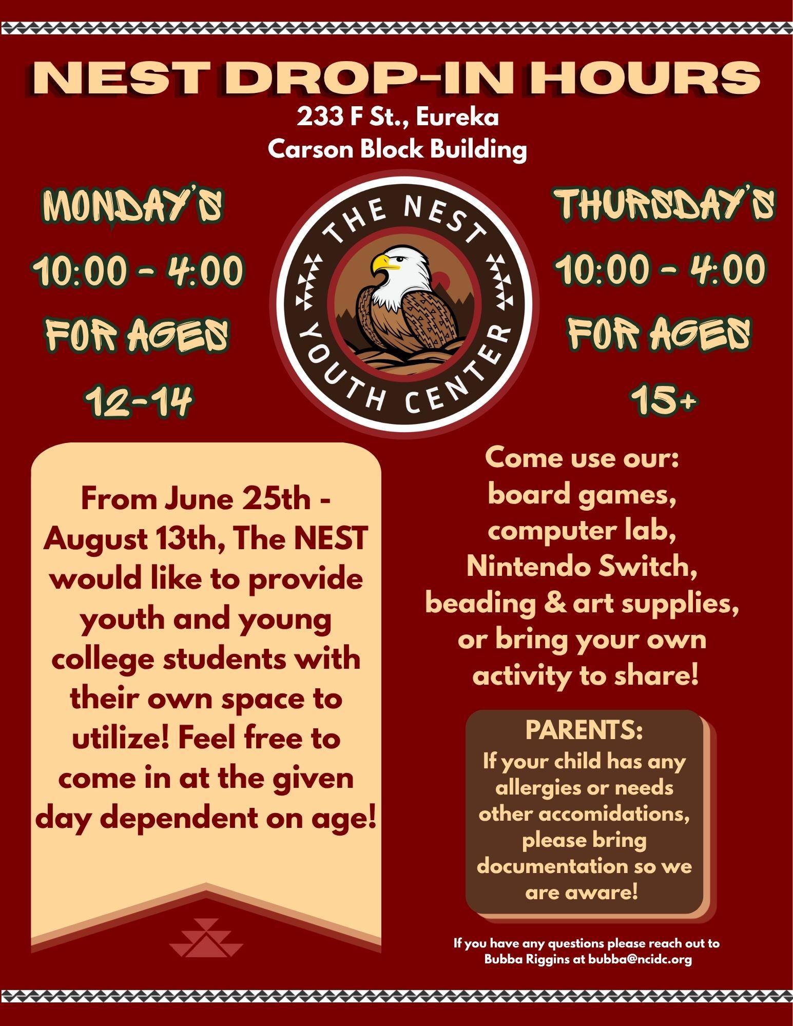 Nest Drop-in Hours